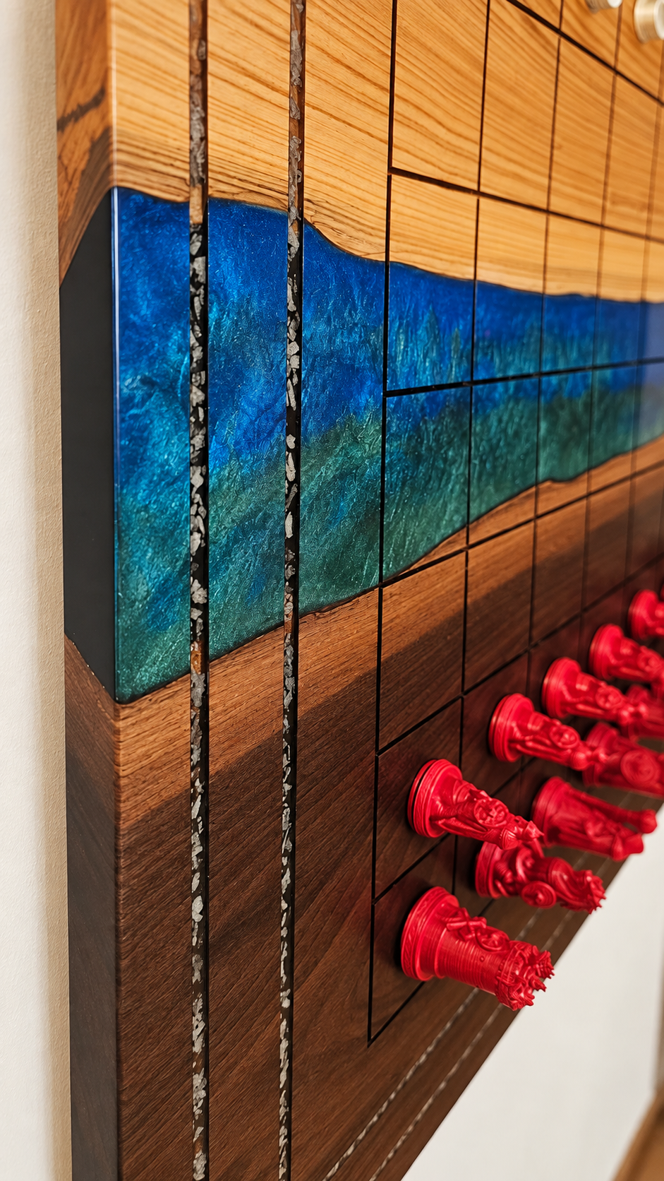 Sovereign solid hardwood and epoxy details